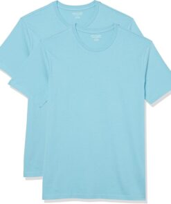Amazon Essentials Men's Short Sleeve T-Shirts, Slim-Fit, Crewneck, Pack of 2