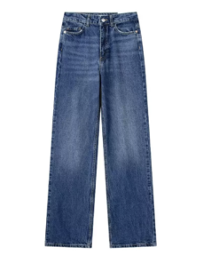 KASLEAD High-Waisted Straight Leg Jeans