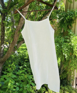 Combed cotton white bottom skirt with bottom dress