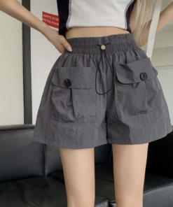 Girls' cargo shorts - summer lightweight quick-dry ice silk